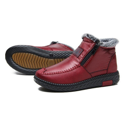 Non-slip Winter Leather Boots Womens