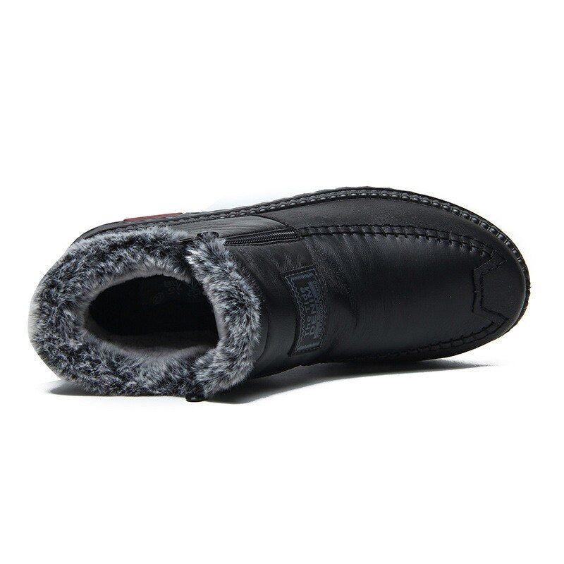 Non-slip Winter Leather Boots Womens
