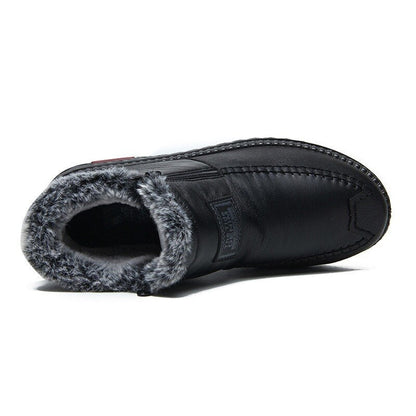 Non-slip Winter Leather Boots Womens