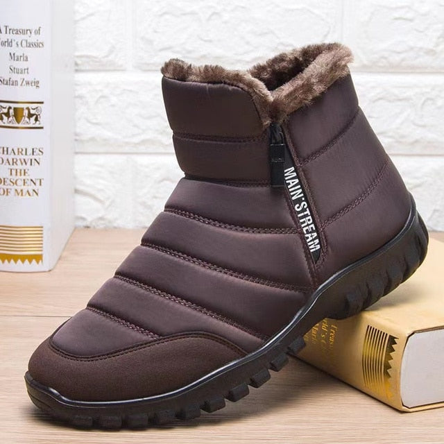 Winter Ankle Boots Mens Waterproof and non-slip